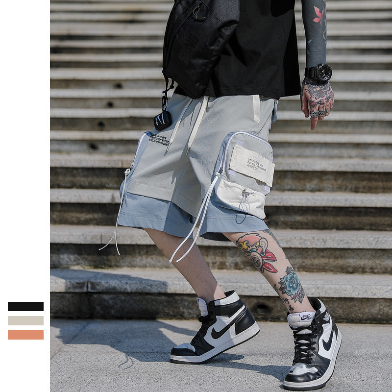 Casual Five-Point Shorts Men Summer Streetwear Korean Ins