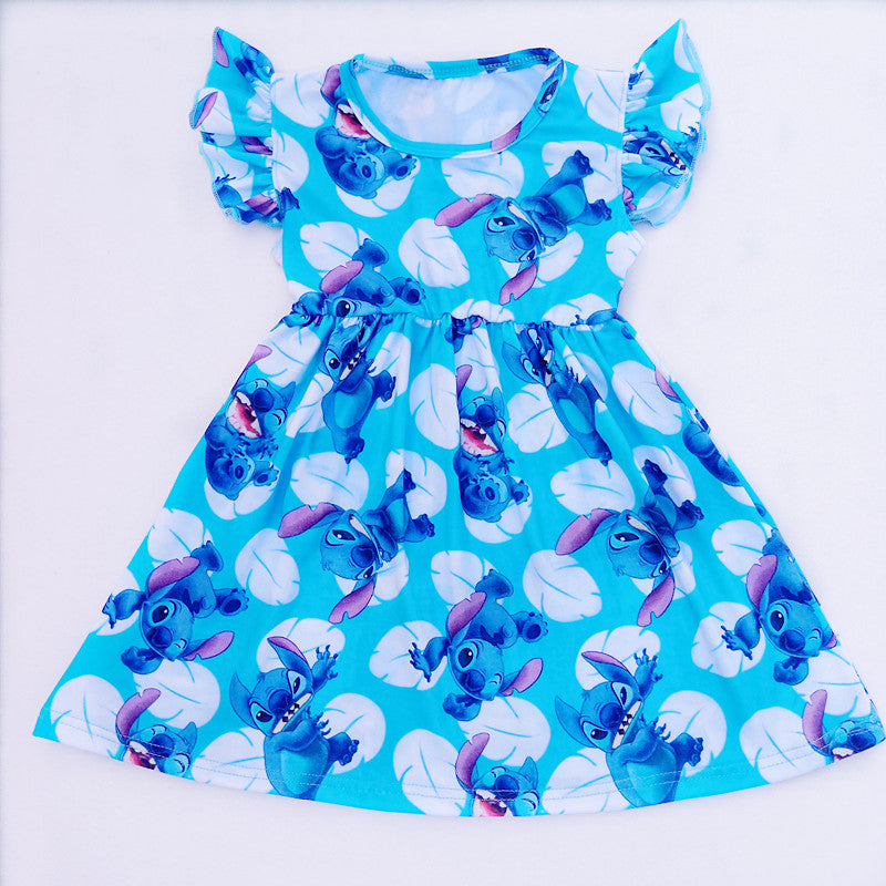 Baby Girls Summer Dress Clothing Girls Stitch Dress Children