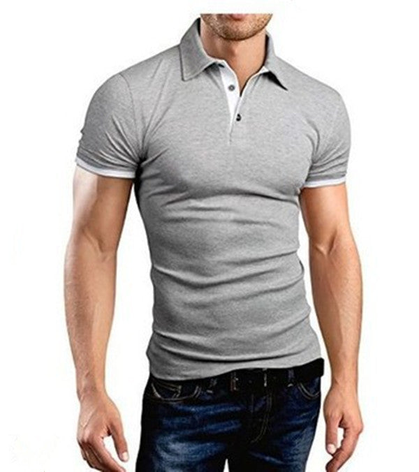 Men's Polo Fir Contrast Simple T-Shirt