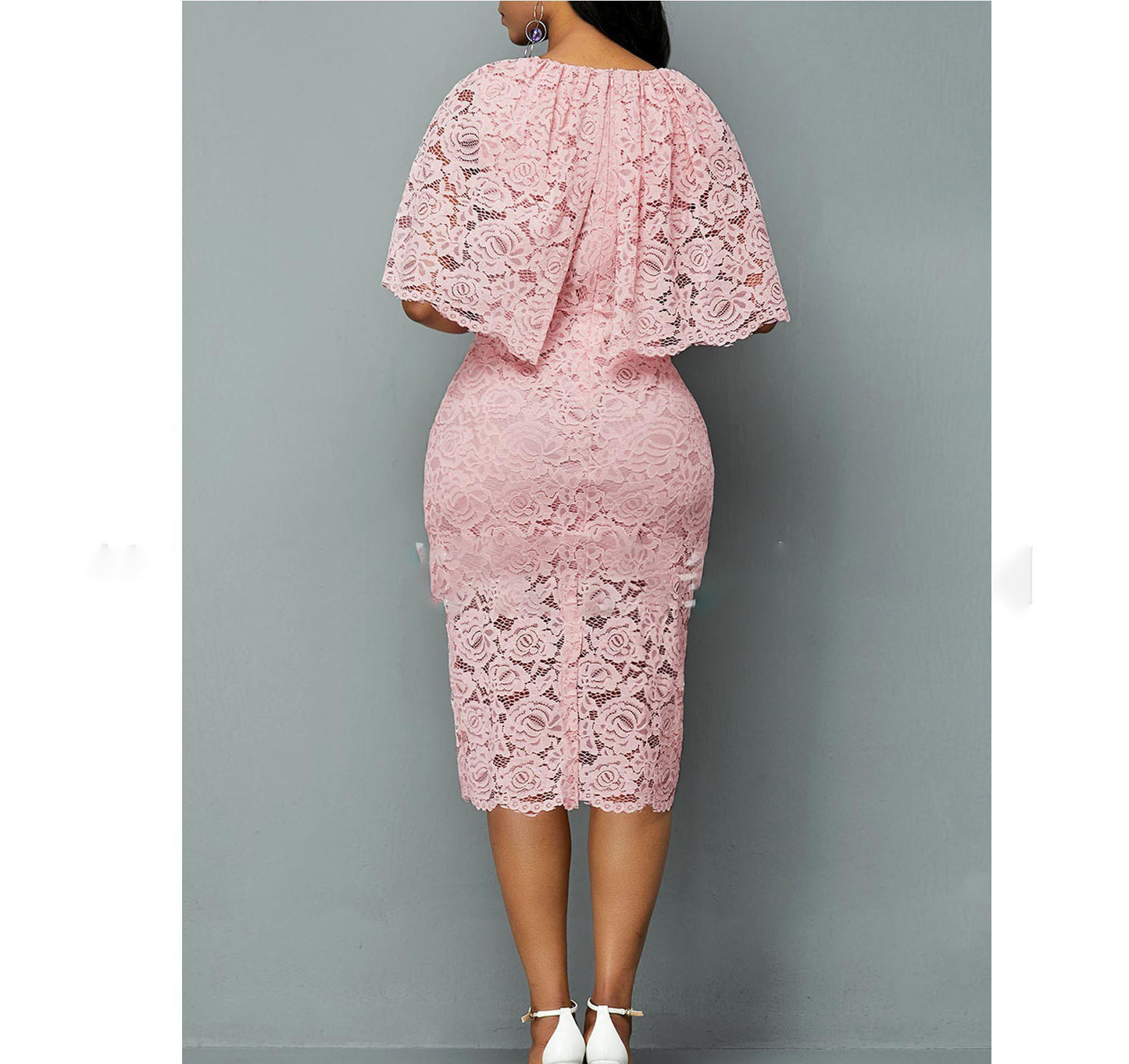 MD African Lace Dresses For Women Fashion New Africa Sexy Wedding Outfit 4XL 5XL Plus Size Maxi Dress Dashiki Ankara Pink Robe