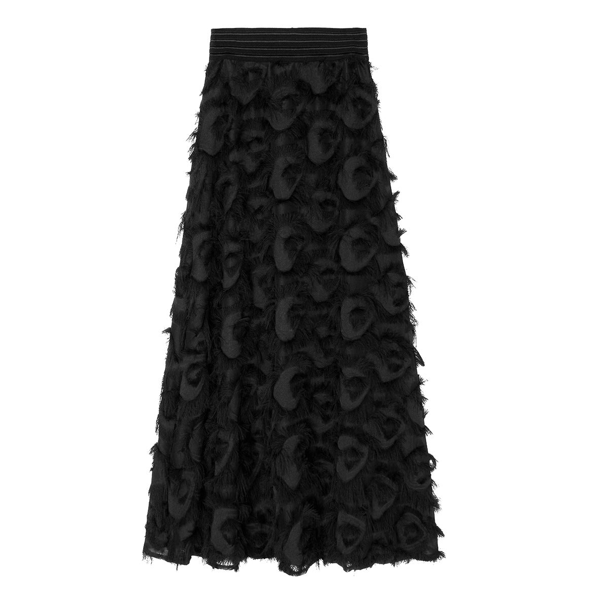 Five-Pointed Eyelashes Star Lace Skirt Fringed Women'S Skirt Big Swing Fairy Skirt Long Skirt Half-Length Skirt