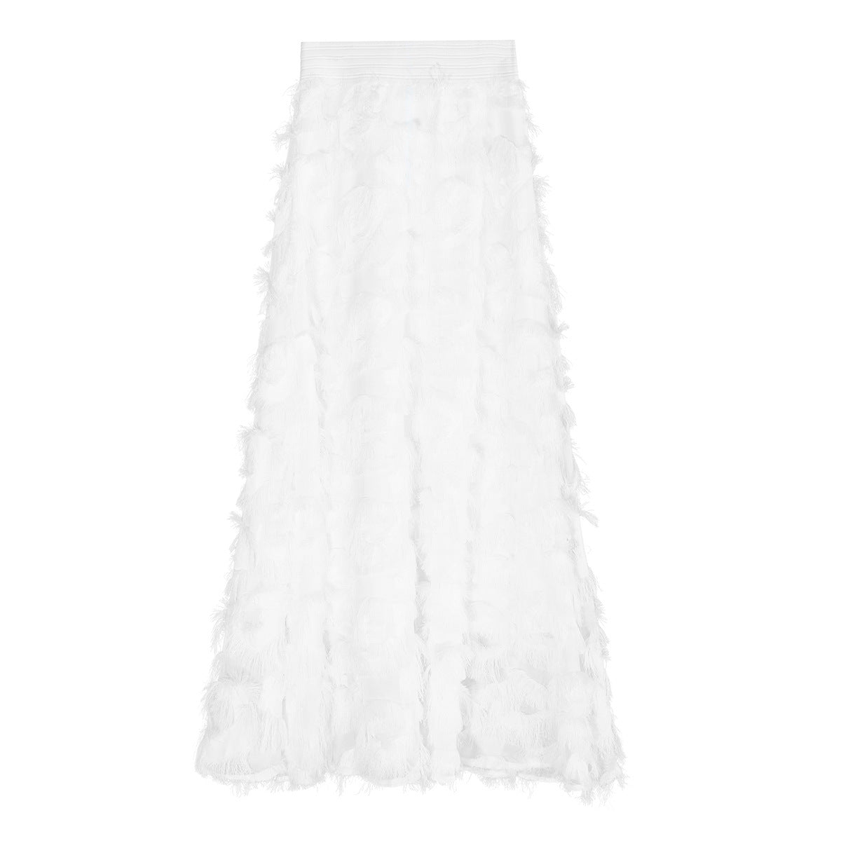 Five-Pointed Eyelashes Star Lace Skirt Fringed Women'S Skirt Big Swing Fairy Skirt Long Skirt Half-Length Skirt