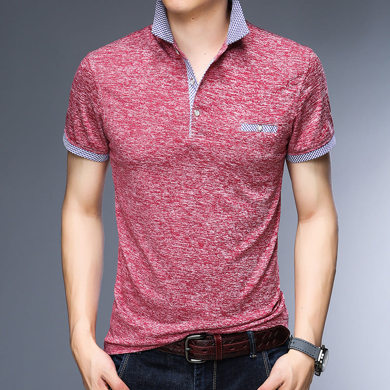 Summer New Men's Short Sleeved T Shirt Men's Thin Half Sleeved Lapel POLO Shirt