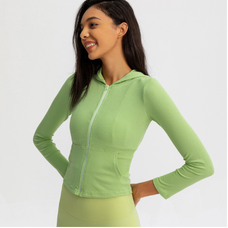 Women'S Sports Jackets Are Thin, Tight-Fitting Stretch And Quick-Drying Yoga Clothes, Running Tops, Long-Sleeved Fitness Clothes