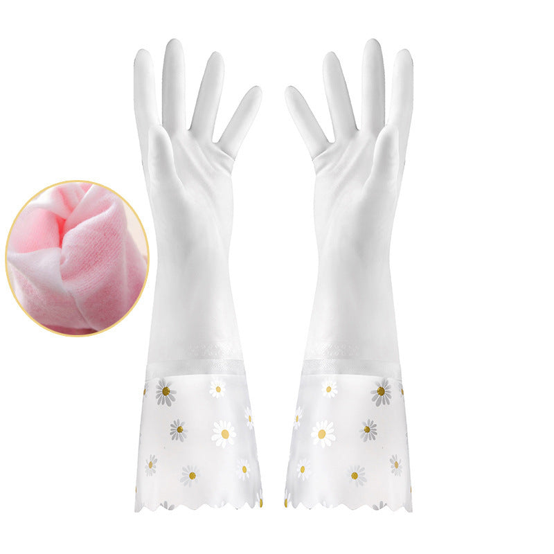 Waterproof Non-Slip Kitchen Silicone Dishwashing Gloves