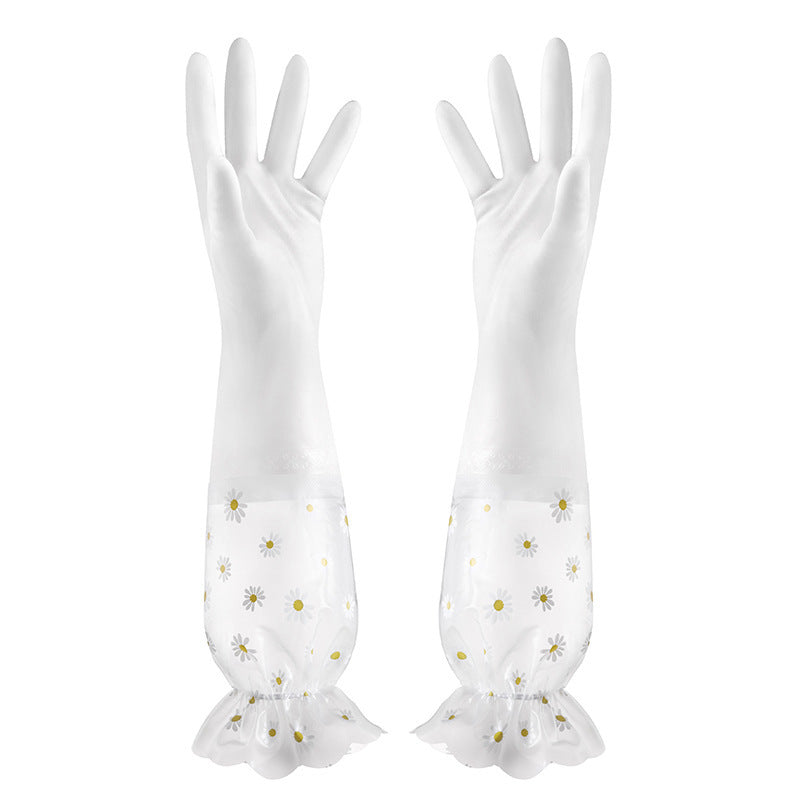 Waterproof Non-Slip Kitchen Silicone Dishwashing Gloves