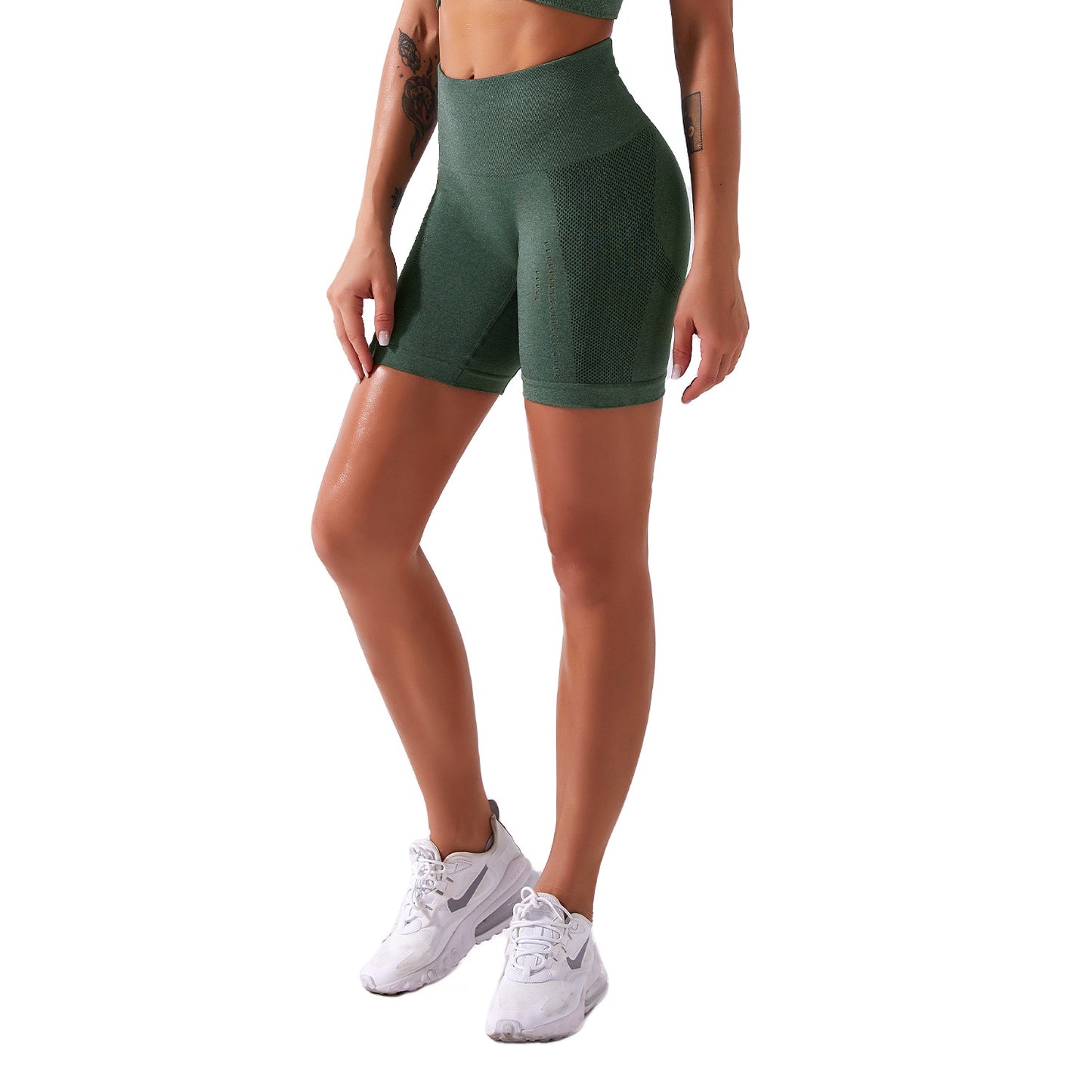 European And American Seamless Sports Yoga Fitness Shorts Women