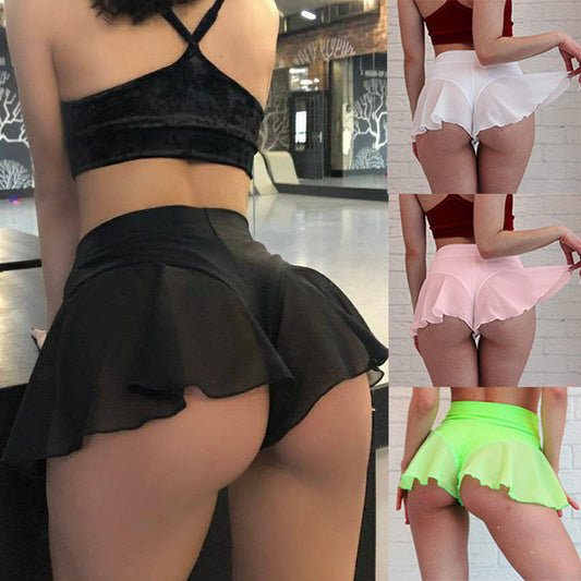 High Waist Solid Color Milk Silk Thong