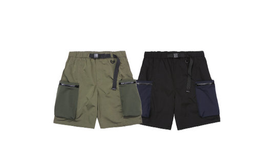 Japanese Street Color Matching Big Pocket Wide-Leg Summer National Tide Loose Casual Five-Point Shorts