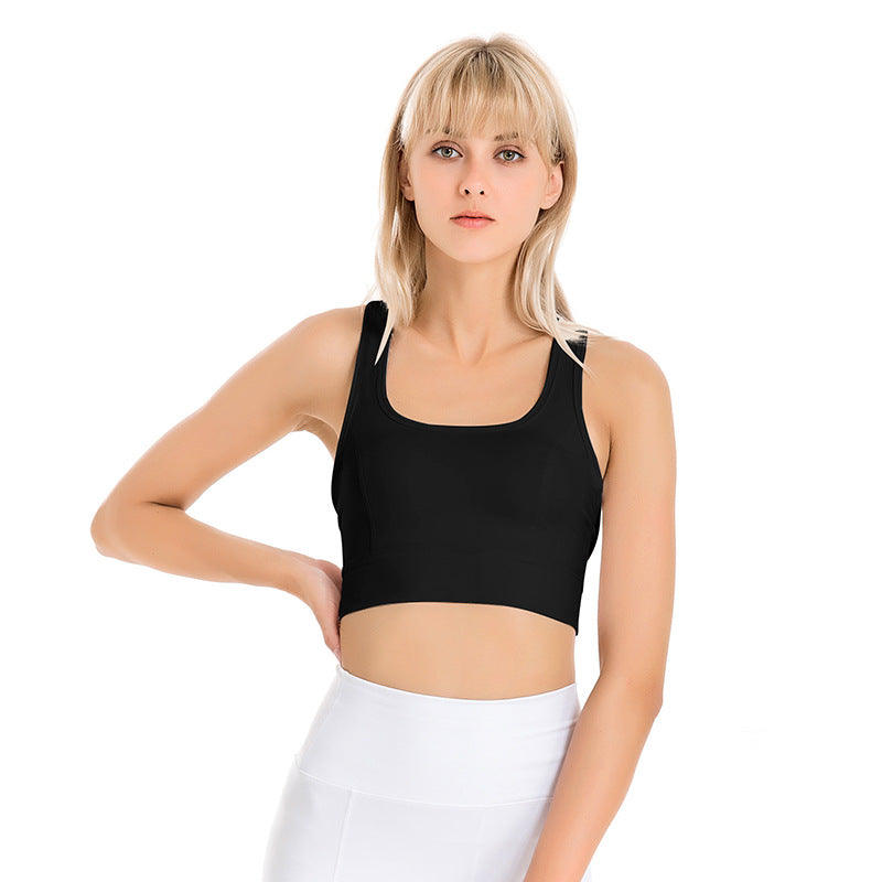 Yoga Underwear Vest Type Shockproof Gathered Sports Underwear Comfortable Breathable No Steel Ring Bra Quick-Drying Beautiful Back Women