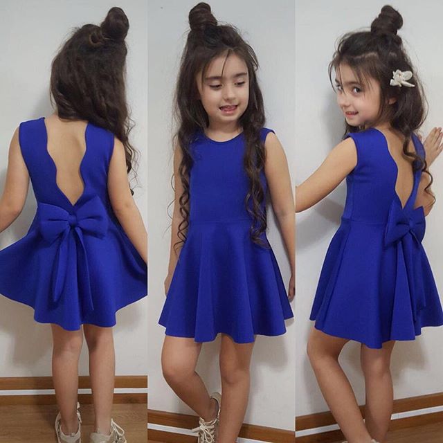 Children'S Clothing 2019 Summer Girls Sleeveless Halter Bow Girl Princess Dress Yp0265