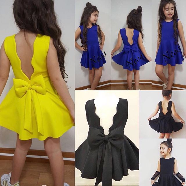 Children'S Clothing 2019 Summer Girls Sleeveless Halter Bow Girl Princess Dress Yp0265