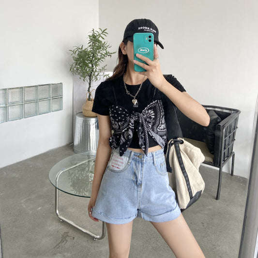 Jeans Women Loose And Thin Wide Leg Pants Shorts Women's Clothing