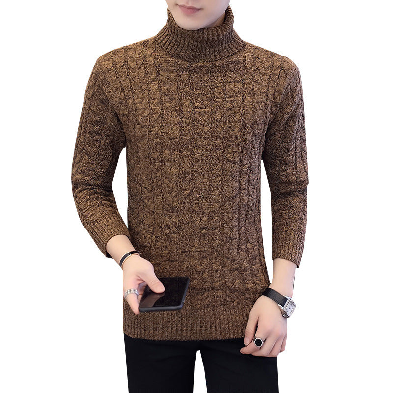 Turtleneck Autumn and Winter Solid Color Twist Pullover