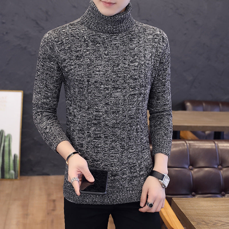 Turtleneck Autumn and Winter Solid Color Twist Pullover