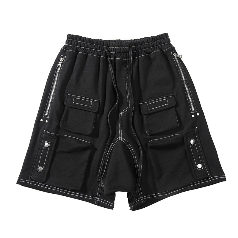 VIBE Style Men's Summer Tooling Multi-pocket Loose Crotch Loose Casual Shorts