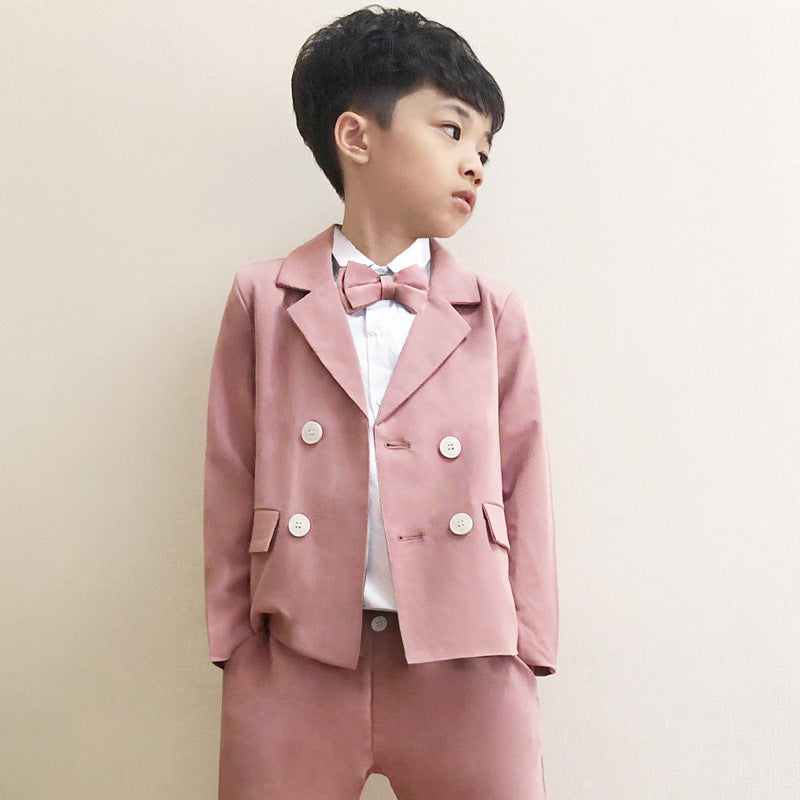 Children's Clothing, Boys' Double-breasted Suits, Children's Small Suits, Flower Girl Performances, Boy Dresses