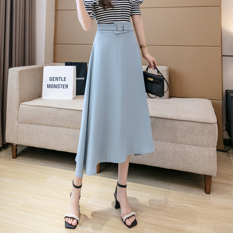 High Waist Skirt Women Drape Mid-length Large Skirt Umbrella Skirt