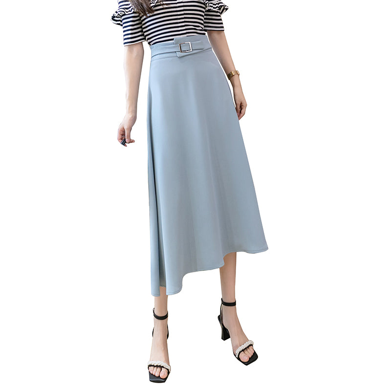 High Waist Skirt Women Drape Mid-length Large Skirt Umbrella Skirt