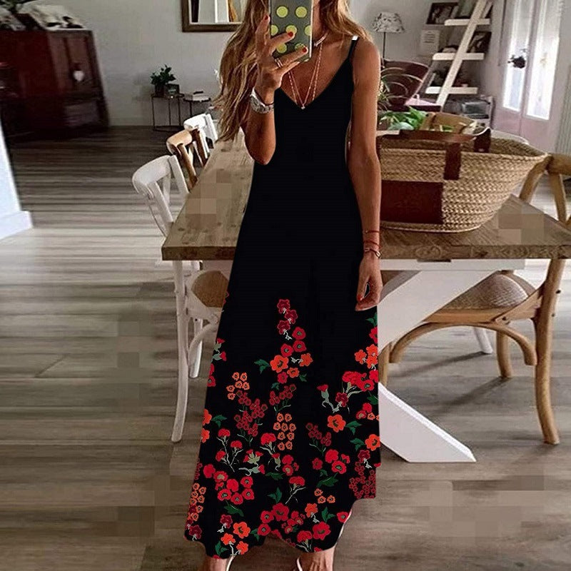 Sling Skirt Small Floral Skirt Fashion Long Skirt