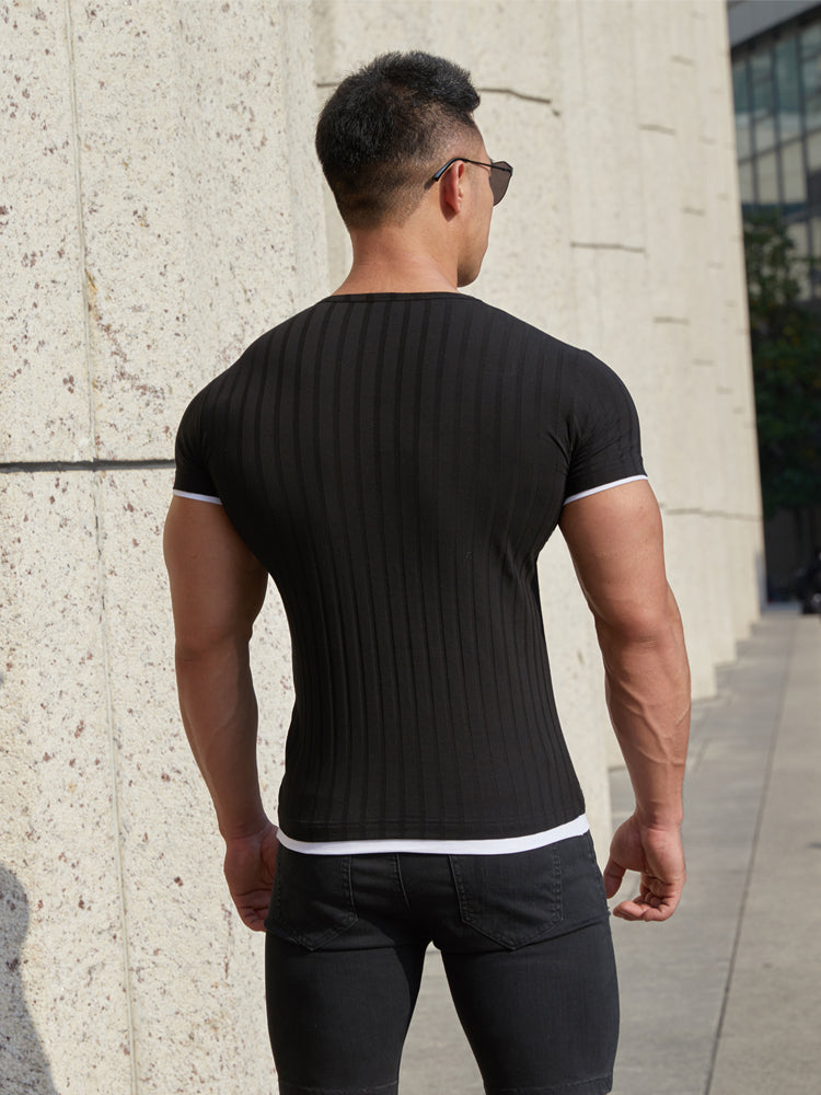 Breathable Running Sports Casual Wear Muscle Men Fitness Short-sleeved T-shirt