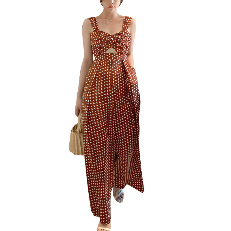 Jumpsuit Vacation Wide Leg Pants Women High Waist