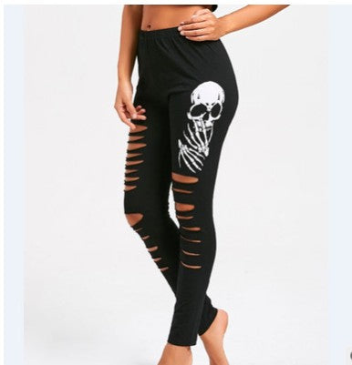 Sass Grabbin' Skull Print Leggings