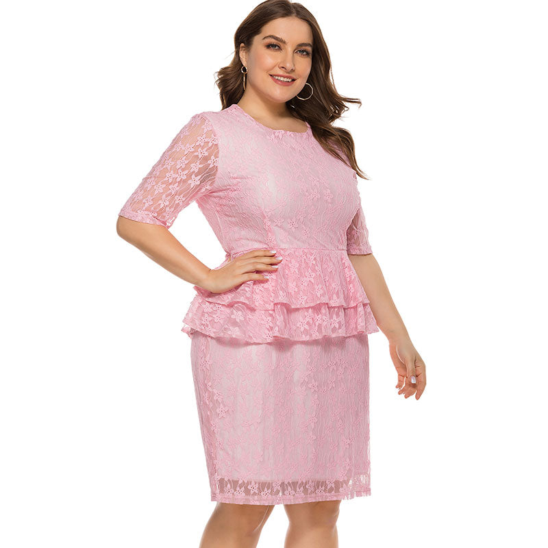 Plus size full lace dress