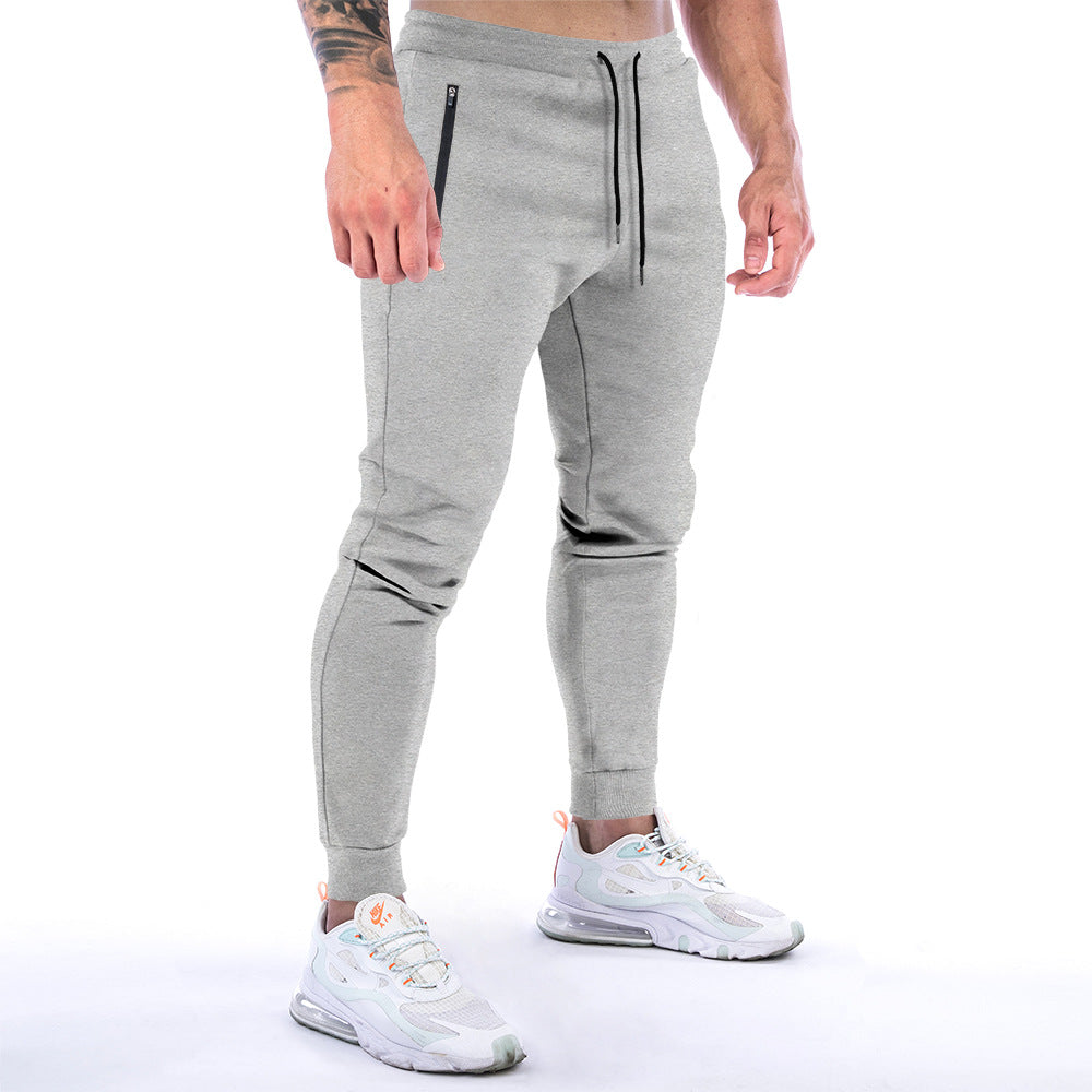 European And American Sports Trousers Men's Solid Color Fitness