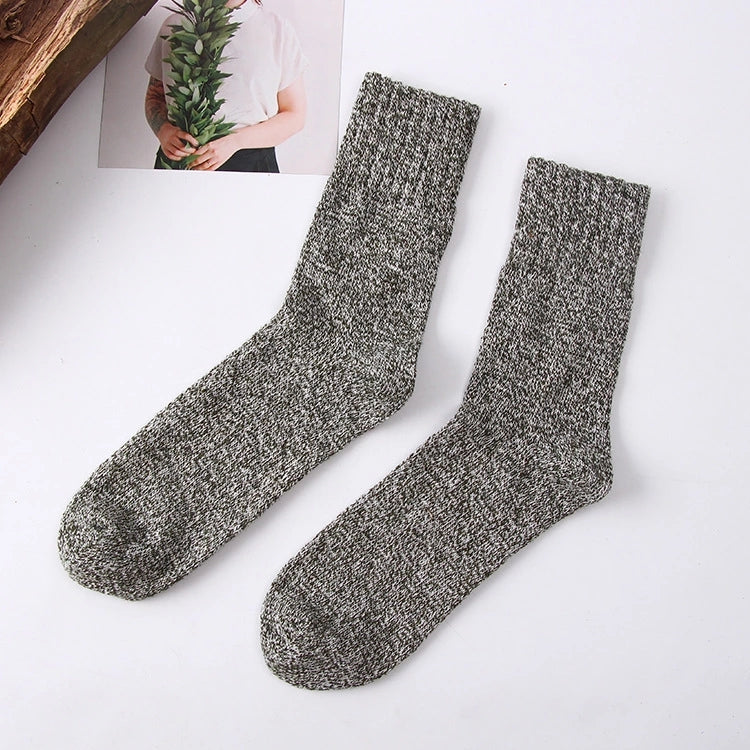 Winter terry wool socks men