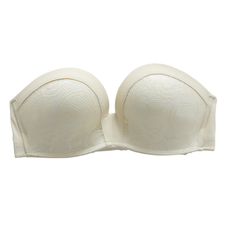 B363 strapless bra invisible underwear women gather slip non-slip miracle wedding dress relief tube top