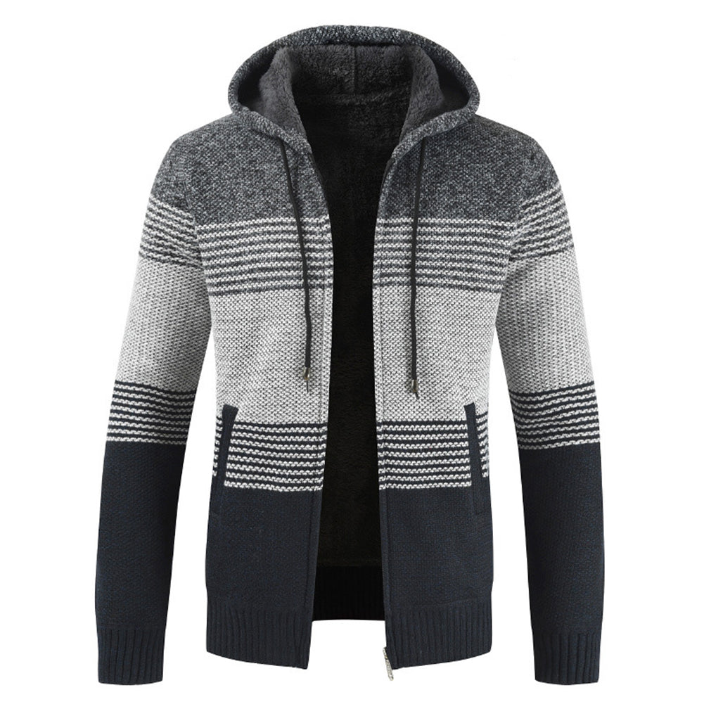 Men's Autumn Winter Hooded Sweater Cardigan