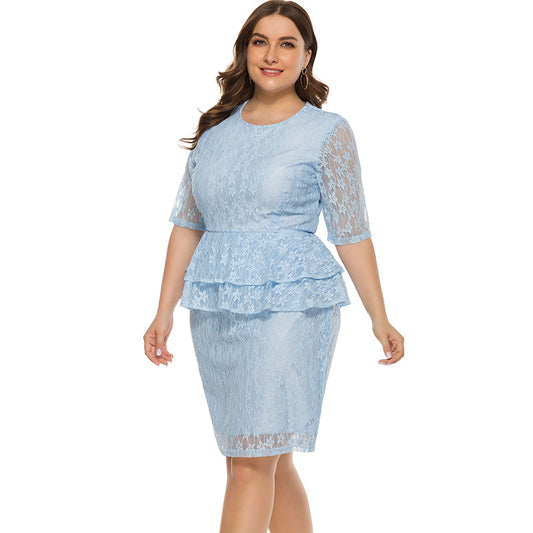 Plus size full lace dress