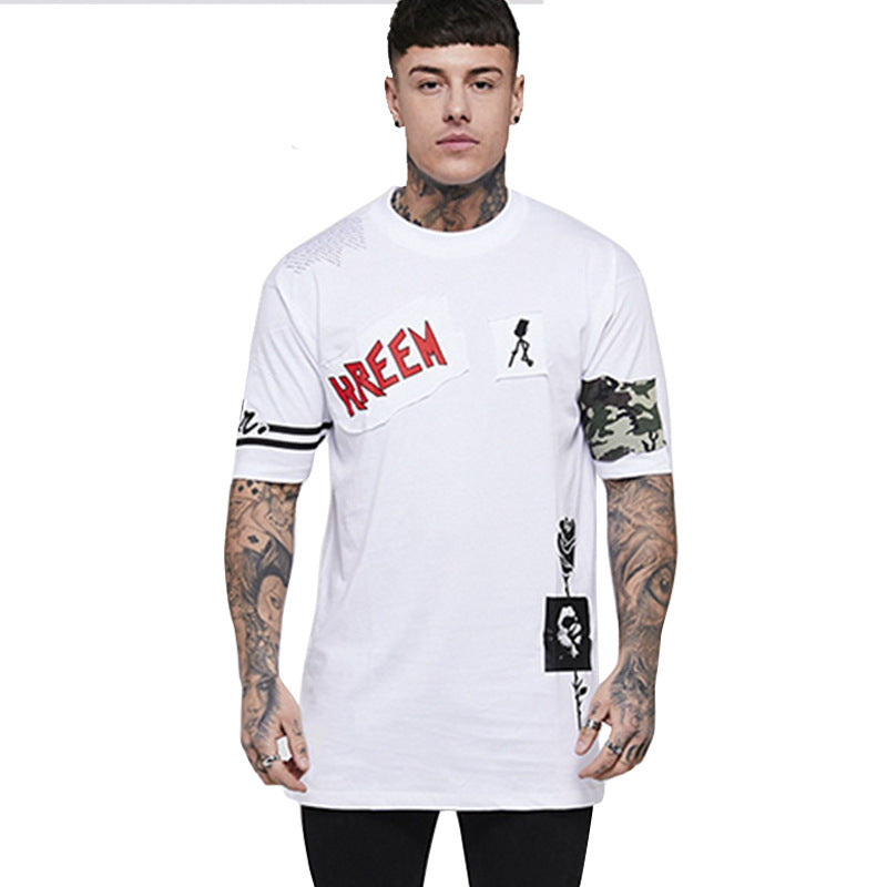 Men's t-shirt short sleeve men loose