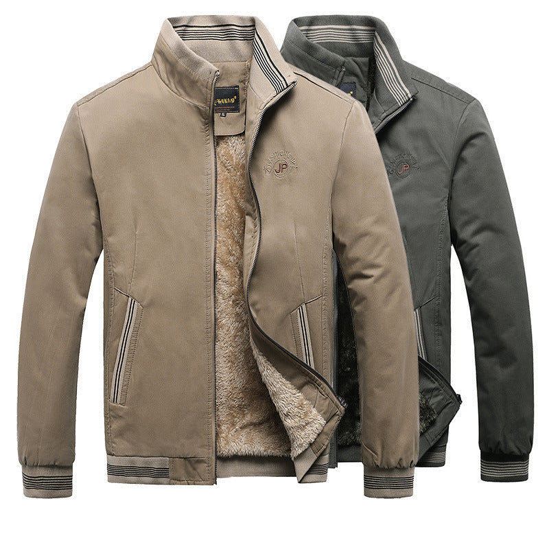 Men's jacket outdoor Plush warm coat for men