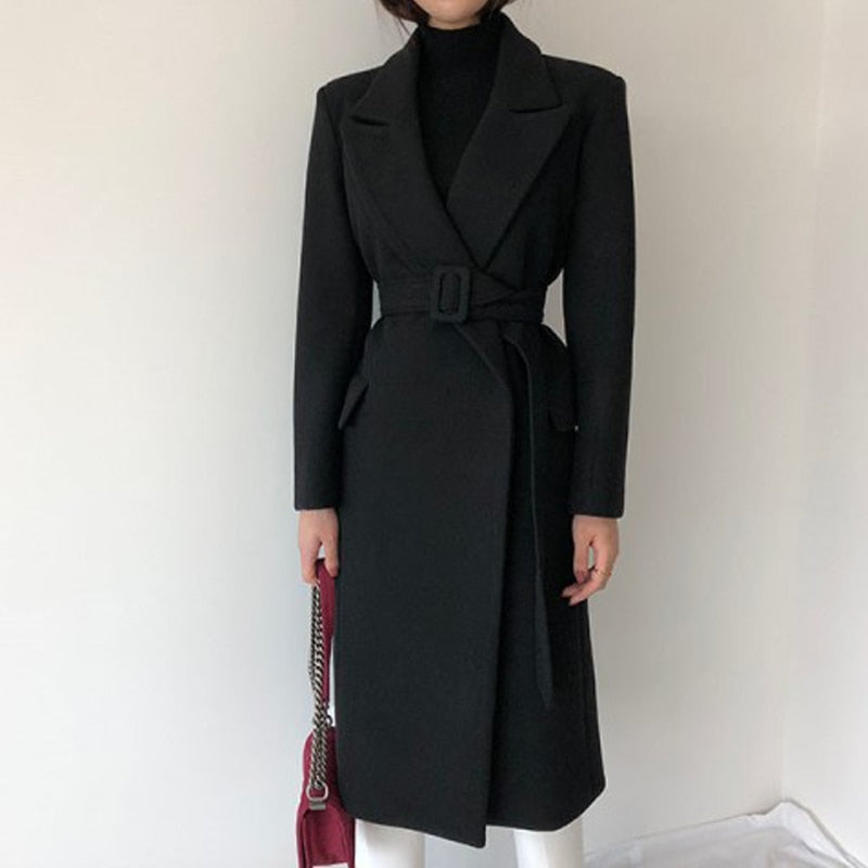 Women Long Coat For Autumn Or Winter Warm Fashion