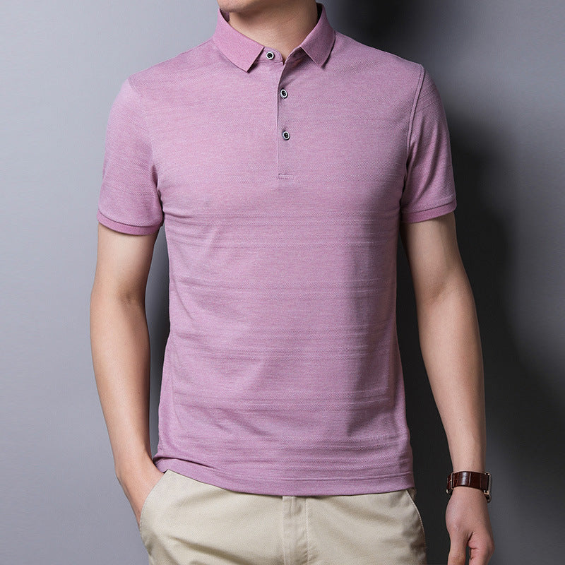 Lapel ice silk polo shirt