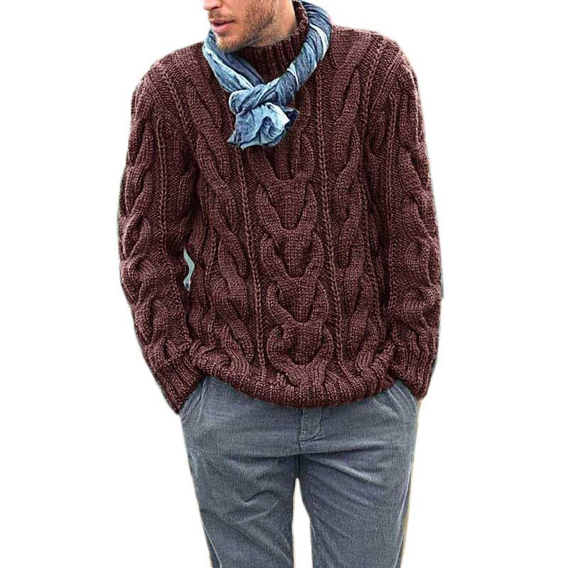 Fashion Men's Long-sleeved Padded Pullover Sweater