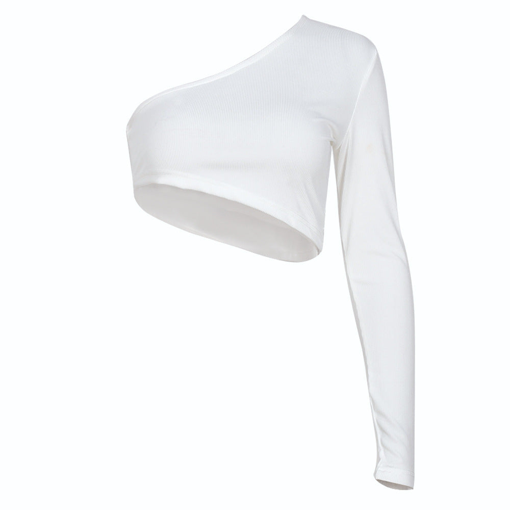 Fashion One Side Sleeve Top Women