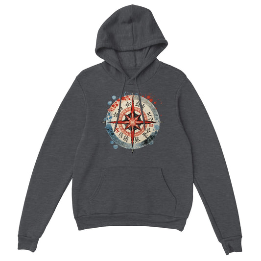 Printed European And American Plus Velvet Hooded Sweater For Men