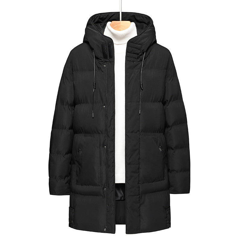 Plus Size Keep Warm Men's Thick Mid-length Cotton-padded Jacket