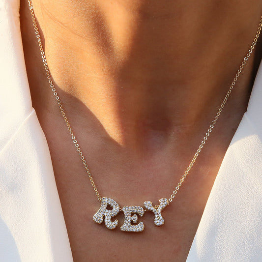 DIY Name Bracelet Necklace 26 English Letters Pendant Parts