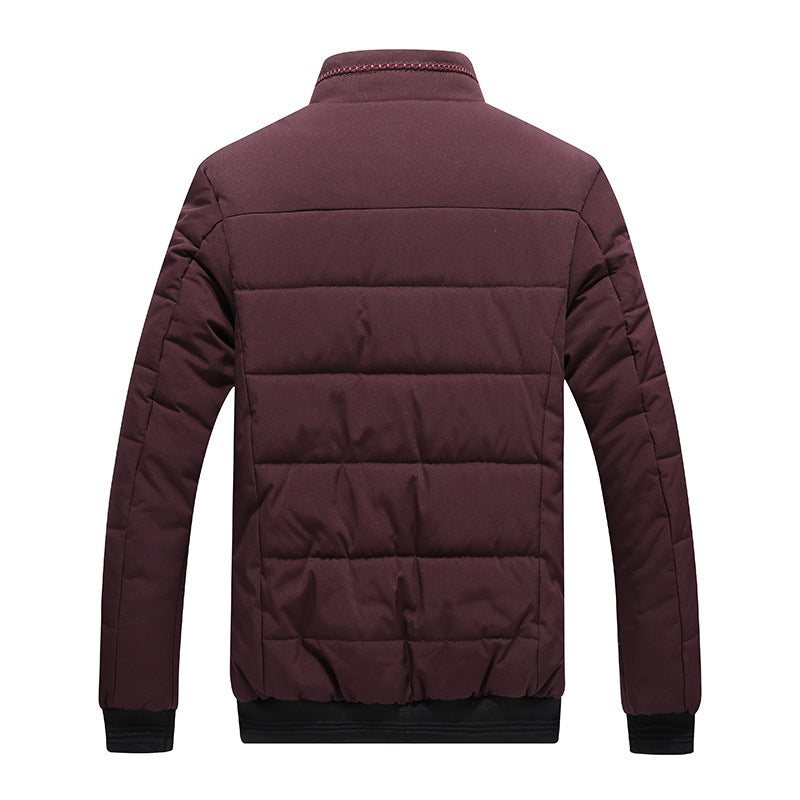 Winter Coat Men's Cotton Clothing Korean Style Fleece-lined Cotton-padded Jacket For Men