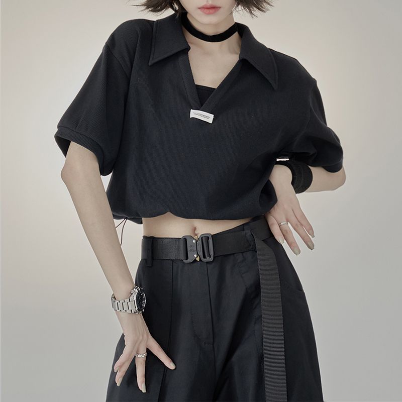 Summer Korean Short Top Collar For Women