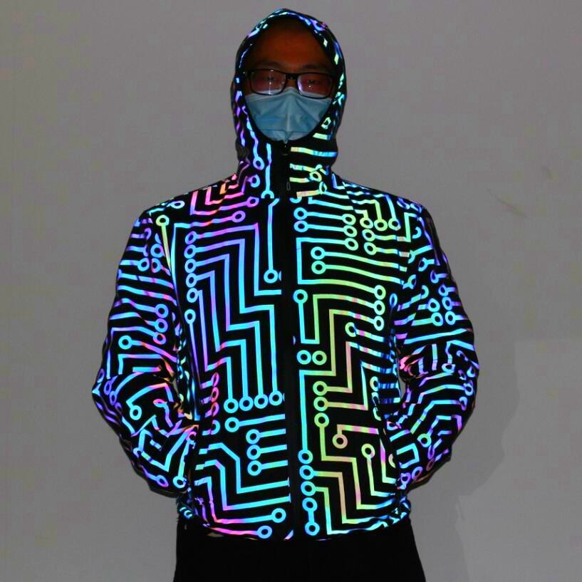 Men And Women Colorful Reflective Jacket