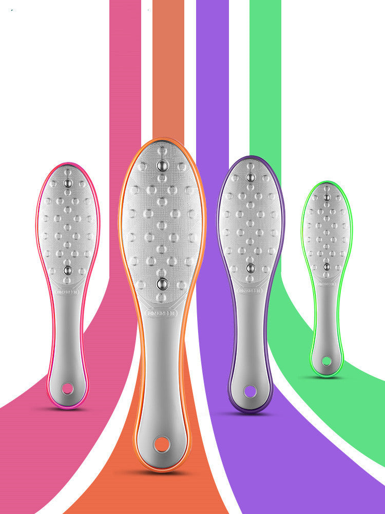 Grinding feet to remove dead skin and calluses