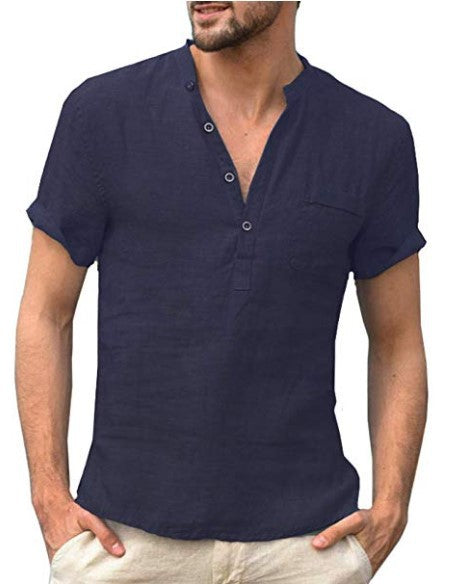 Casual linen polo shirt