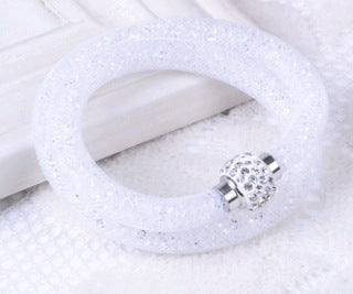 Mesh crystal bracelet