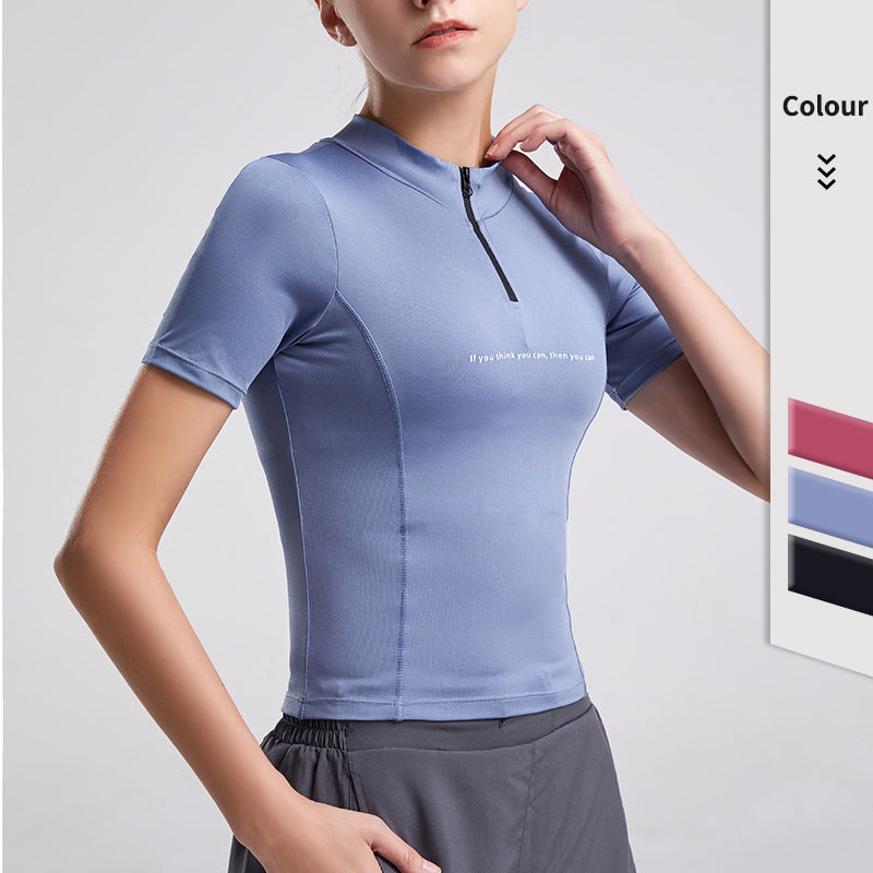 Letter sexy sports top women short sleeves