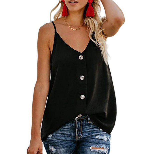 Summer Sexy Thin Shoulder Strap Top Women New Casual Top